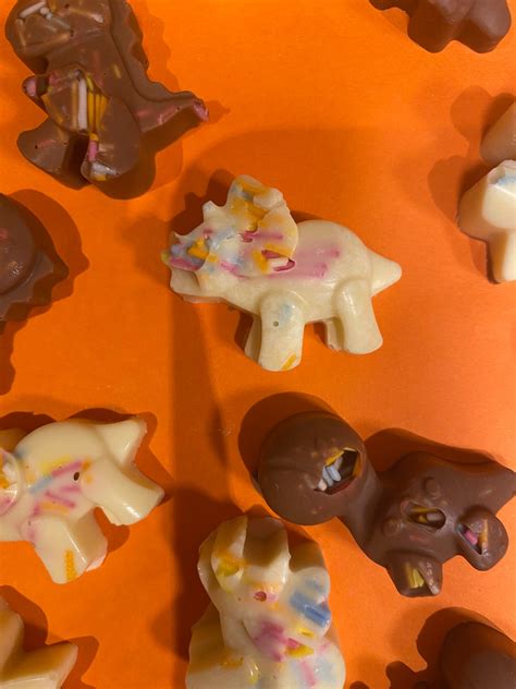 Milk And White Chocolate Dinosaurs Made With Finest Callebaut Etsy