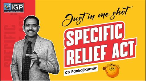 Specific Relief Act CS Pankaj Kumar YouTube