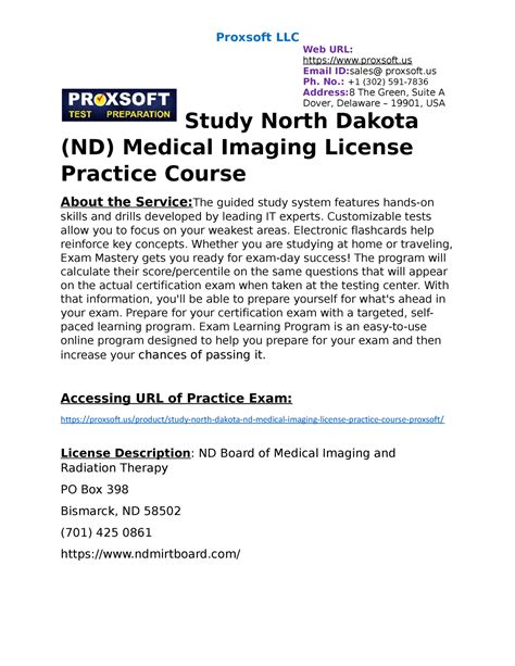 Study North Dakota (ND) Medical Imaging License Practice Course ...