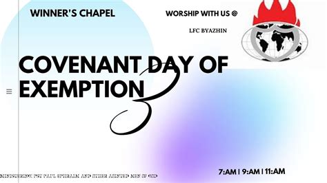 Covenant Day Of Exemption Part Nd Service St February