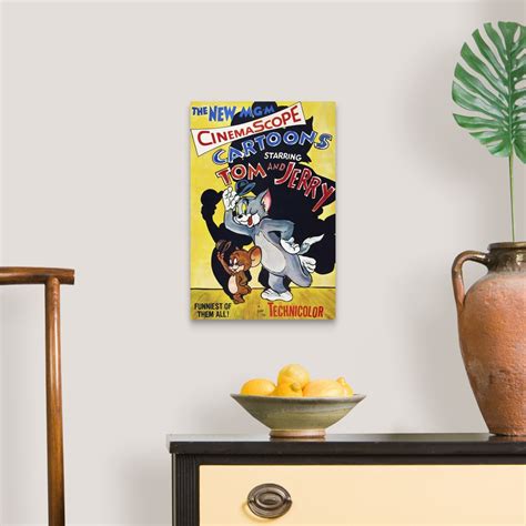 Tom And Jerry Vintage Cartoon Poster Canvas Wall Art Print Movie