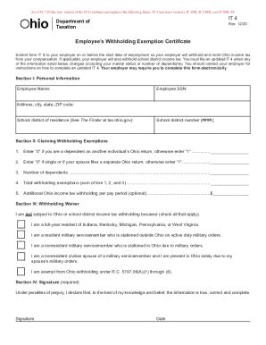 Ohio Tax Form Printable Forms Free Online