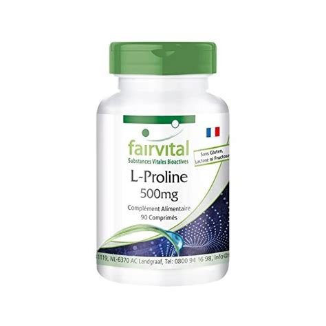 Fairvital L Proline Mg Jours Vegan Hautement Dos