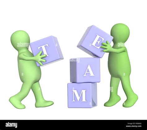 Conceptual Image Success Of Teamwork Object Over White Stock Photo