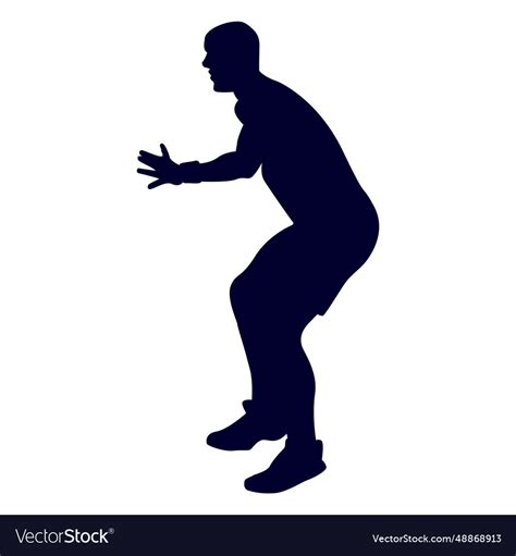 Guy Handball Player People Silhouette Royalty Free Vector