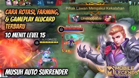 CARA ROTASI FARMING GAMEPLAY ALUCARD TERBARU 10 MENIT LEVEL 15