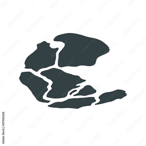 Pangaea Or Pangea Supercontinent Vector Illustration Stock Vector