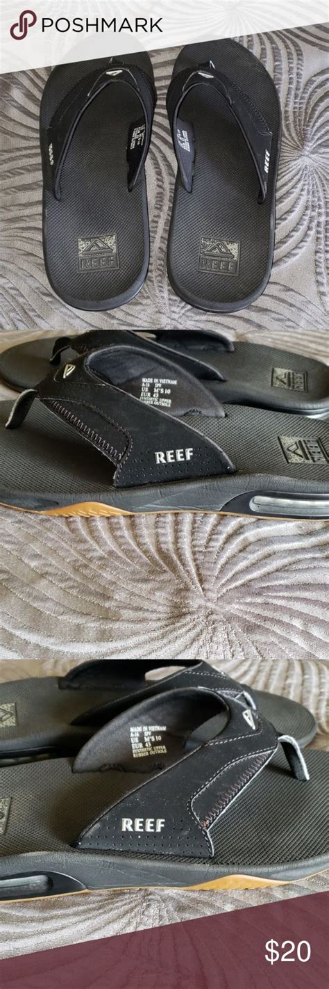 Men's Black Reef Flip-Flops w/Bottle Opener | Reef flip flops, Flip ...