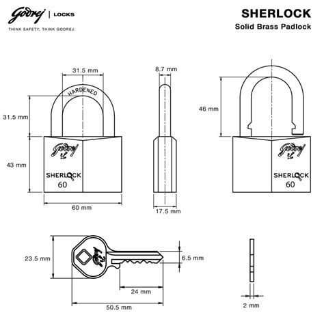 With Key Godrej Mm Sherlock Padlock Main Door At Rs In Madurai