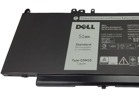 New Dell Latitude E5450 E5550 51wh 4 Cell Laptop Battery Type G5m10