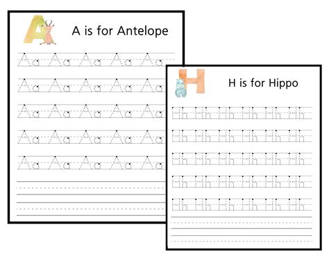 Animal Alphabet Preschool Worksheets Abc Book Printable For Pre K