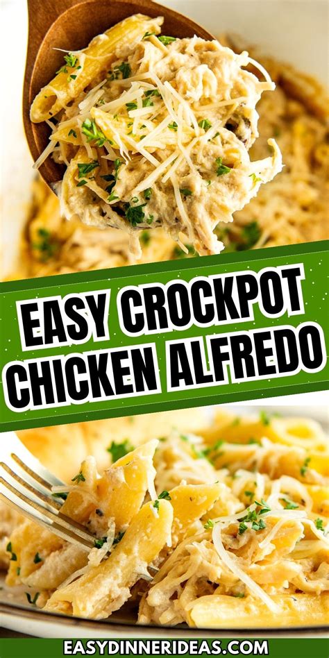 Creamy Crockpot Chicken Alfredo Recipe Easy Dinner Ideas