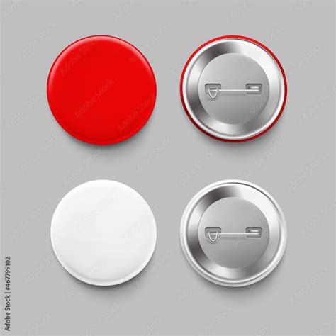 Badge mockup set. Vector realistic illustration, ready and simple to ...