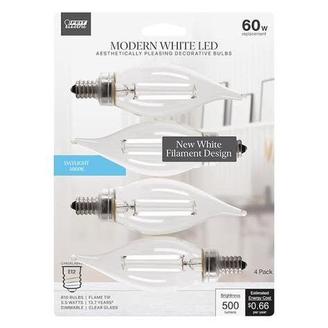 Feit Electric Watt Equivalent Ba E Candelabra Dimmable White