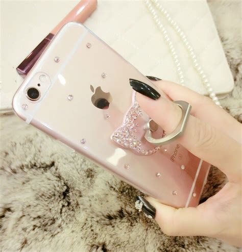 Para Lg Bello Clase G K K K Rhinestone Transparente Con Anillo