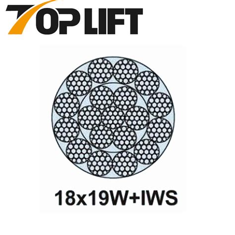 18 19w Iws Braided Ungalvanized Steel Cable Galvanized Steel Wire Rope Steel Wire Rope And