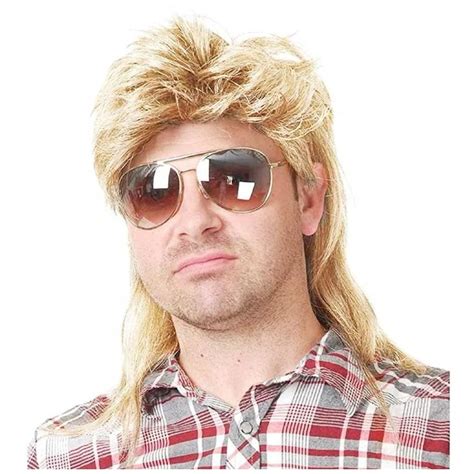 Mullet Wig Hair Costume Party Dress Up 70s 80s Aussie Bogan Roc Light Blonde BIG W
