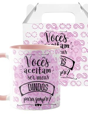 Caneca Em Ceramica Personalizada Dindo Voce E Especial Compre