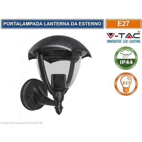 V TAC VT 730 PORTALAMPADA DA GIARDINO WALL LIGHT DA MURO PER LAMPADINE