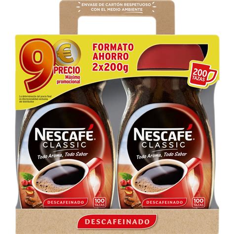 Comprar Classic Caf Soluble Descafeinado Pack Frasco G Nescafe