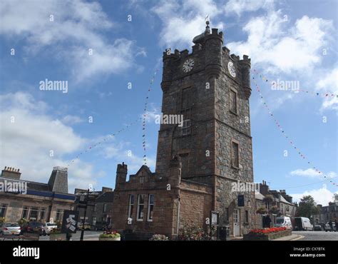 Clock Tower And Tourist Information Centre Dufftown Scotland September