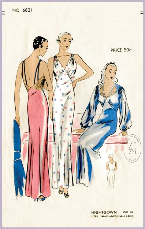 S S Women S Vintage Lingerie Sewing Pattern Art Deco Etsy