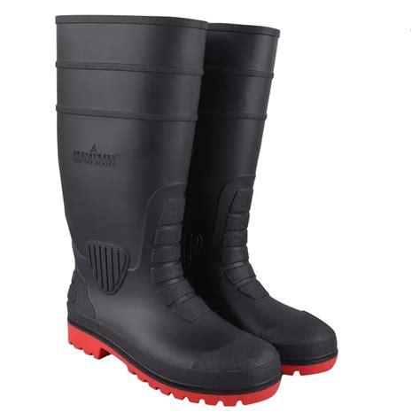 Buy Alko Plus Black And Red PVC Gumboot With Cotton Lining And Steel