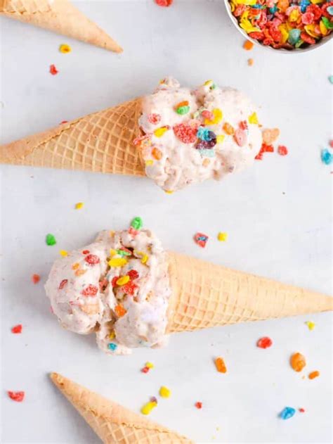 No Churn Fruity Pebbles Ice Cream - In Fine Taste