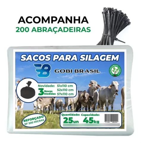 Sacos Para Silagem Branco X Micras C Abra Frete Gr Tis