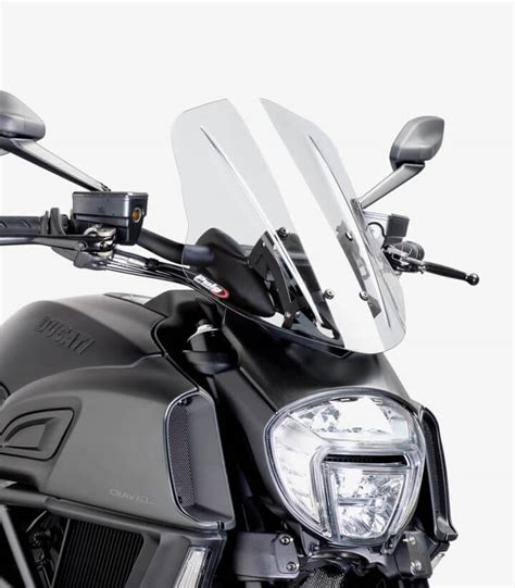 C Pula Puig Ducati Diavel Naked Touring Regulable Transparente W