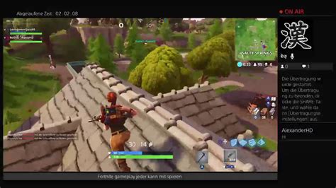 Mein Erster Livestream Fortnite Youtube