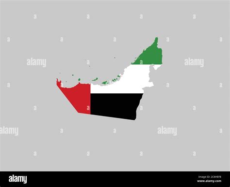 United Arab Emirates Outline Map Vector Illustration Stock Vector Image