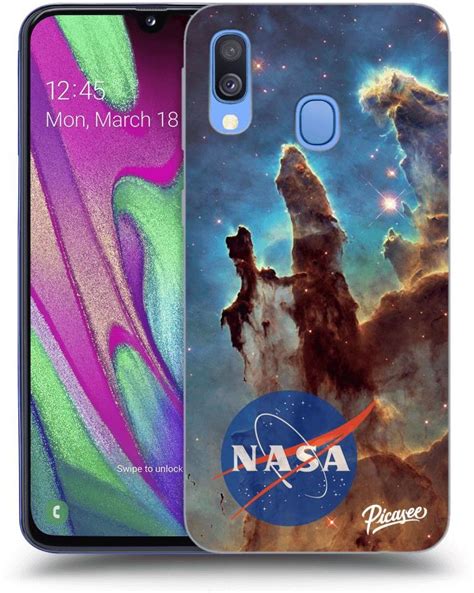 SILIKONOWE CZARNE ETUI NA SAMSUNG GALAXY A40 A405F EAGLE NEBULA