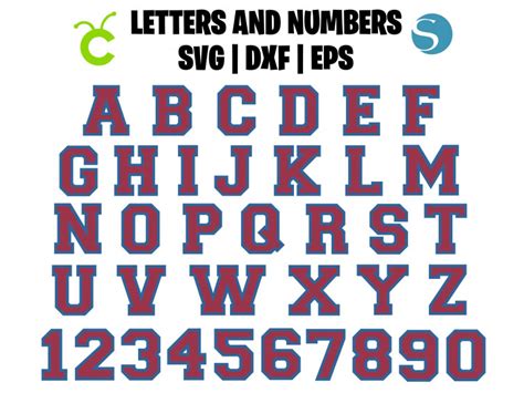 Varsity Font Svg