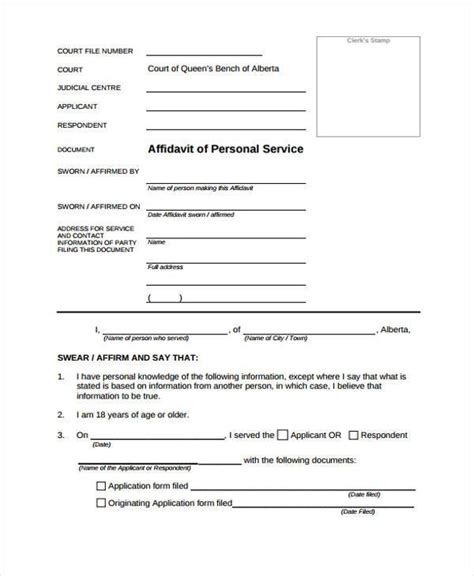 Free Affidavit Forms In Pdf