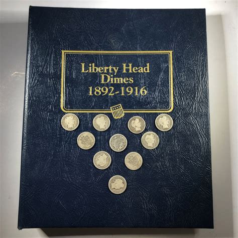 Pre-owned Liberty Head Dimes Collector's Album 1892-1916*Includes 10 ...