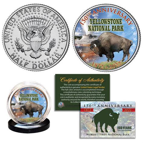 Yellowstone National Park 150th Anniversary JFK Half Dollars - Silver.com™