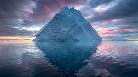 Nature Landscape Winter Iceberg Sea Clouds Arctic Sunset Reflection Snow Wallpapers Hd