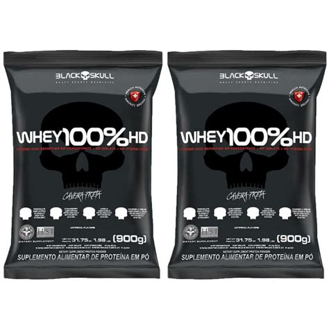 Whey 100 HD Refil 1 8kg Black Skull Meu Mundo Fit