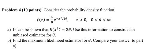 Solved Problem 4 10 Points Consider The Probability Chegg