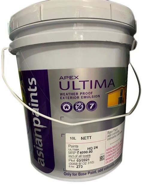 Asian Paints Apex Ultima Weather Proof Exterior Emulsion Packaging