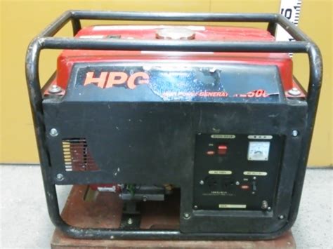 1円スタート ワキタ MEIHO エンジン式発電機 HPG2500 5 50Hz ガソリン 動作良好 店舗引取り歓迎 M0058 発電機変圧