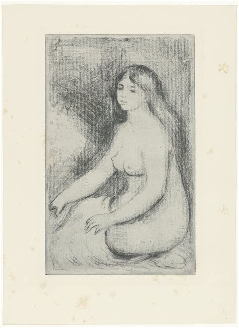 Seated Naked Woman By Pierre Auguste Renoir