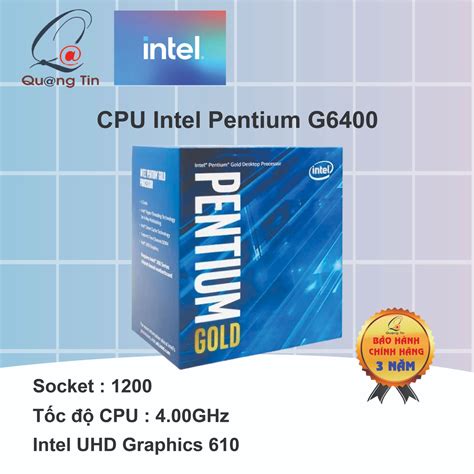 Cpu Intel Pentium G6400 2c 4t 4 00ghz 4mb 1200