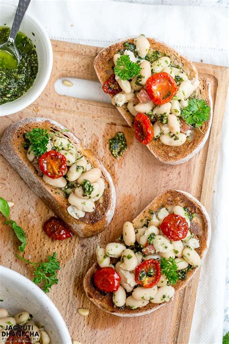 VEGAN WHITE BEAN BRUSCHETTA Jagruti S Cooking Odyssey