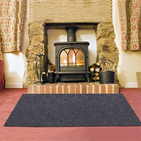 Fireplace Rug—Stove fire mat，Retardant | Heat Resistant，Ember Mat and Grill mat，Absorbent ...