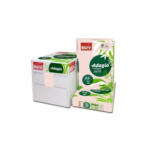 Adagio Paquete 500h Papel 80gr A3 Rosa Pálido Pack 5 Unidades