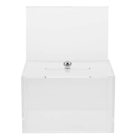 Gong Acrylic Donation Box Transparent Ballot Box Clear Suggestion Box