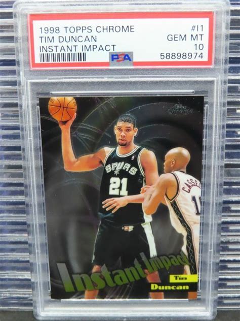 Tim Duncan Topps Chrome I Instant Impact Psa Price Guide