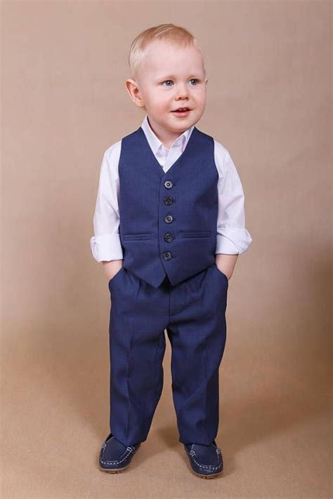 Wedding Suit Ring Bearer Outfit Wedding Boy Suit Navy Wedding Navy Blue